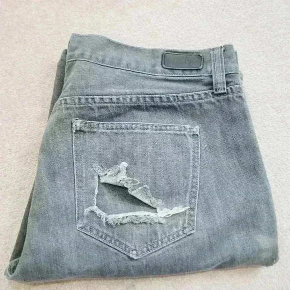 Vintage Ecko Unlimited relaxed Fit jorts black Denim Jean Shorts Mens Size 38 - Picture 8 of 8